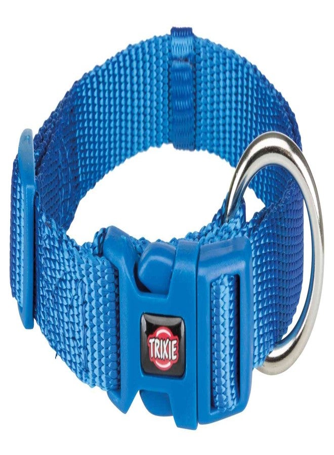 TRIXIE Nylon Premium Dog Collar Belt, Stylish Design, Adjustable Webbing Tape, Strain Relief, With Leash Connector, Neck Collar For Dogs, 35-55 Cm (M-L, Royal Blue) - Image 1